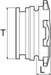 Male Plug - Fittings with Fork Coupling