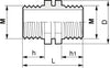 Nipple - Symmetrical and Bulkhead - Male