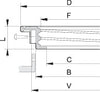 Tank Lids ~ Lid Rings : Threaded Ring with Side Connection