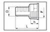 Straight Hosetail fittings - Female