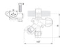 Tri-Jet 3 Way - Hinged Clamp