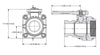 Standard Port 4 Stubby Ball Valves - 2"
