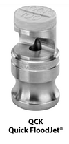 Nozzle - FloodJet Wide Angle Flat Spray Tips : QCK-SS