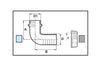 Angled Hosetail fitting for Fly Nut