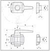 3 Way Ball Valve - Series 453 Bottom Threading (1/2" to 3")