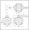 4 Way Ball Valve - Series 453 (1" - 1"1/2)