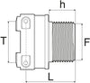 Straight Hosetail Fitting with Fork Coupling - Male Thread with Female Connection