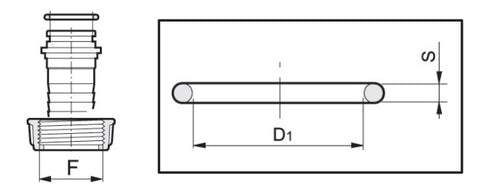 Gasket ~ Hose Fittings with OR