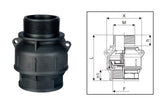 Foot Valve ~ Foot valve with Male/Female Threaded Couplings